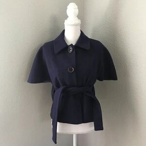 Michael Kors Navy Blue Short Sleeve Coat Small